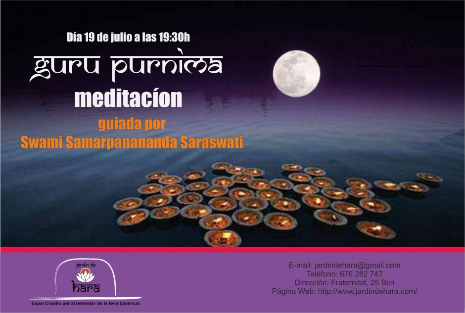 Guru Purnima Meditación con Swami Samarpan JARDIN DE HARA