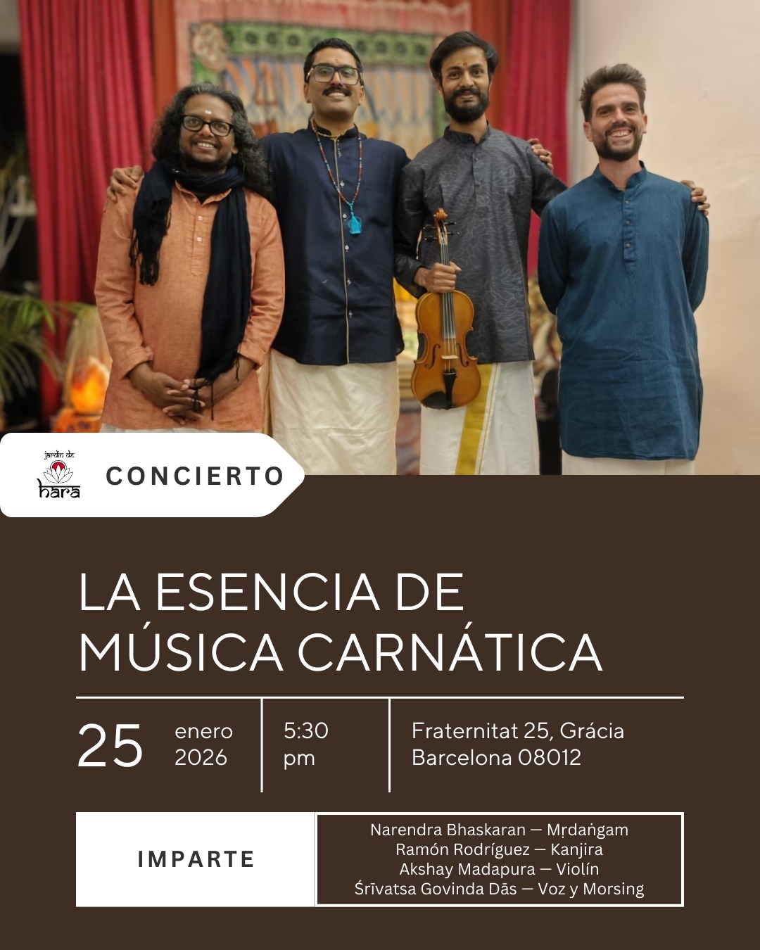 Concierto: La Esencia de la Música Carnática
